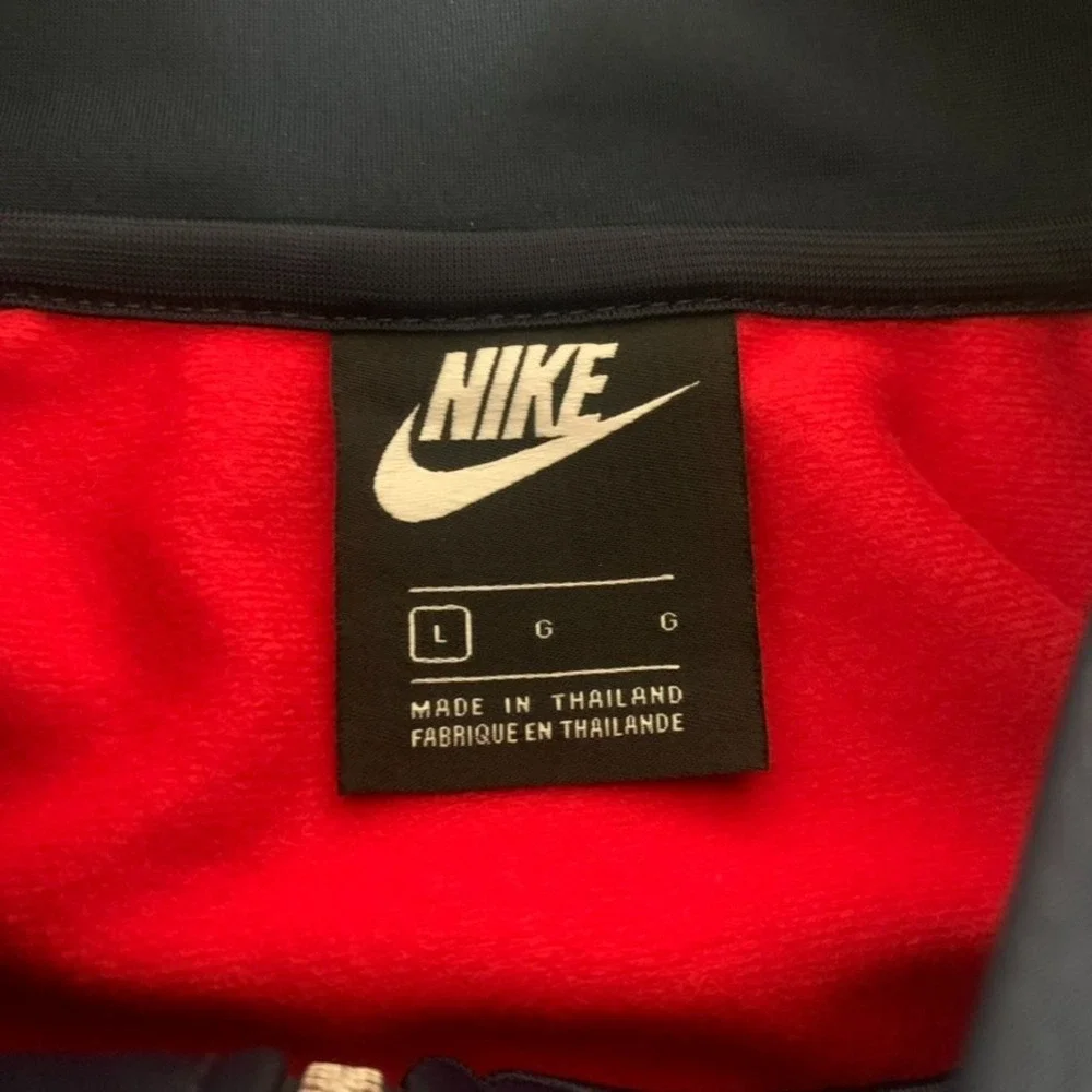 Nike Men's Size Large Track Jacket Full Zip Pockets Red White Blue‎ CU4307-451